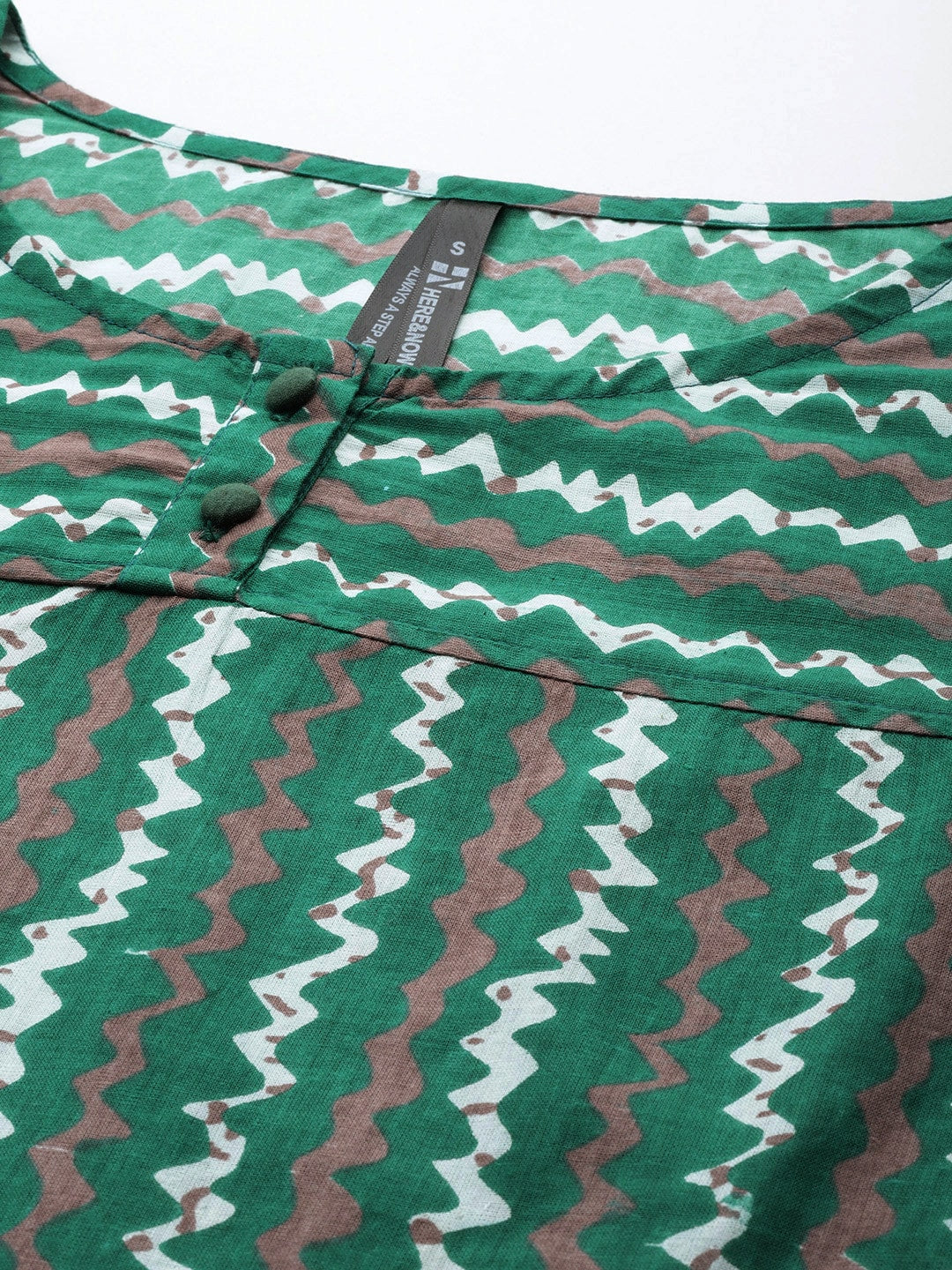 HERE&NOW Abstract Printed Pure Cotton Kurta | Grocsy