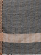 HERE&NOW Green Striped Pure Cotton Kurta With Trousers & Dupatta | Grocsy