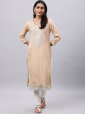 Souchii Women Ethnic Motifs Yoke Design Thread Work Kurta | Grocsy
