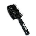 ZEYU Detangler Big Curved Brush With Natural Boar Bristles- Black | Grocsy