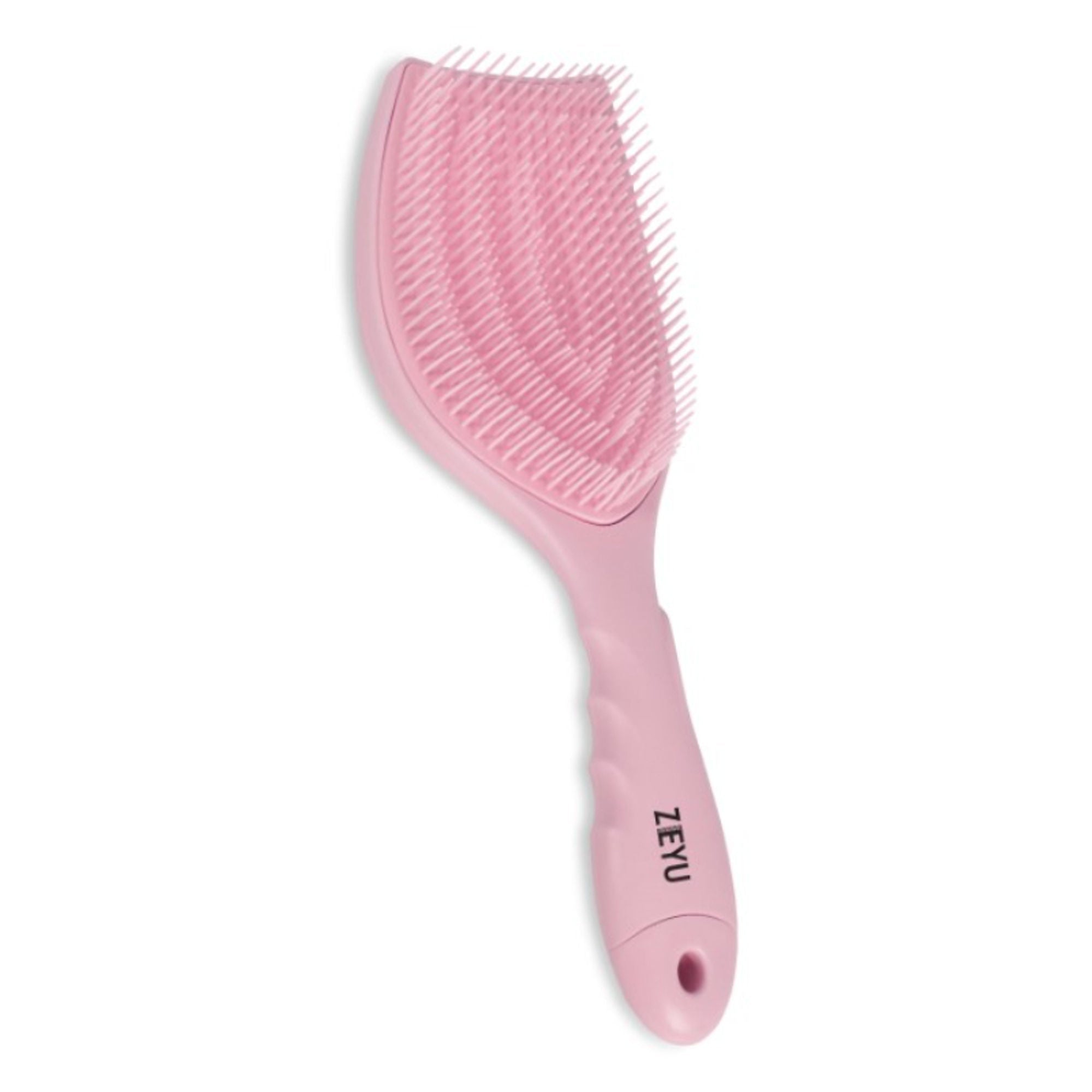 ZEYU Detangler Hairbrush with Removable Cleaning Brush - Pink | Grocsy