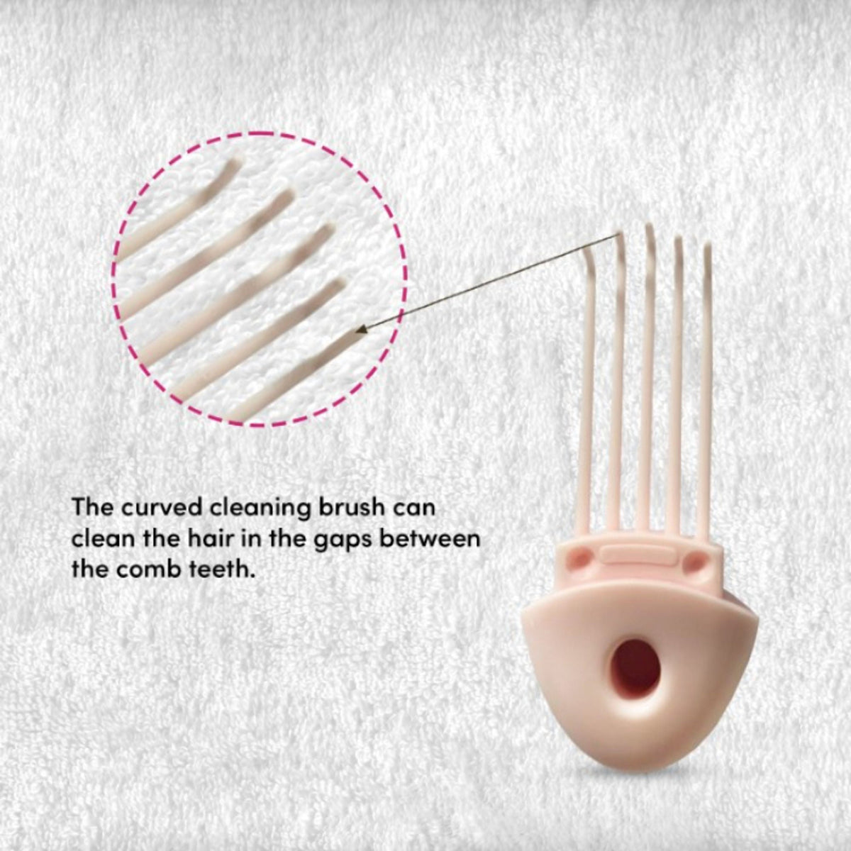 ZEYU Detangler Hairbrush with Removable Cleaning Brush - Pink | Grocsy