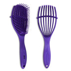 ZEYU Detangler Hairbrush for Curly Hair – 8-Row Flexible & Soft Nylon Bristles- Blue | Grocsy