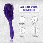 ZEYU Detangler Hairbrush for Curly Hair – 8-Row Flexible & Soft Nylon Bristles- Blue | Grocsy
