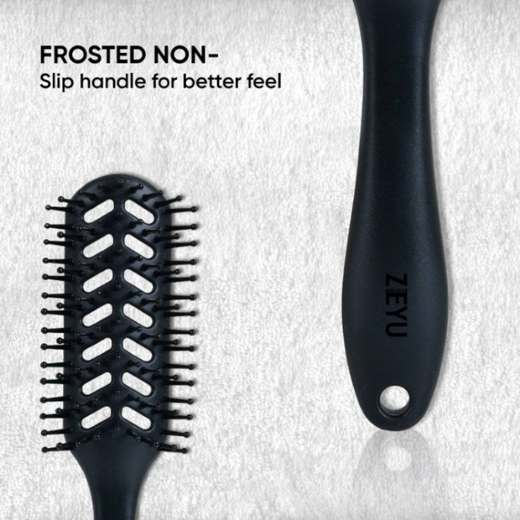 ZEYU Vent Hairbrush for Fast Drying and Detangling, Lightweight Brush - Black | Grocsy