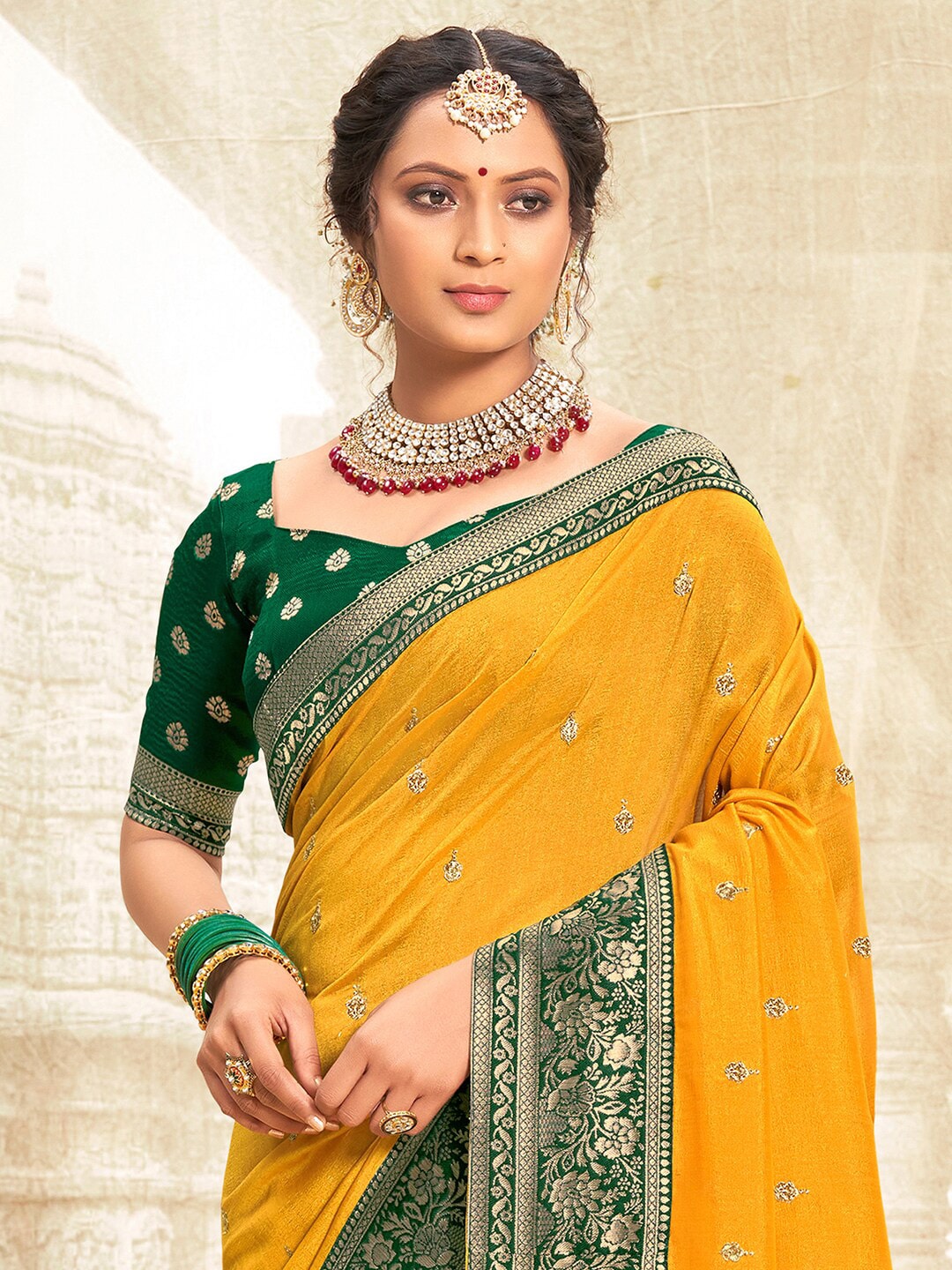Saree Mall Woven Design Zari Silk Blend Sarees | Grocsy