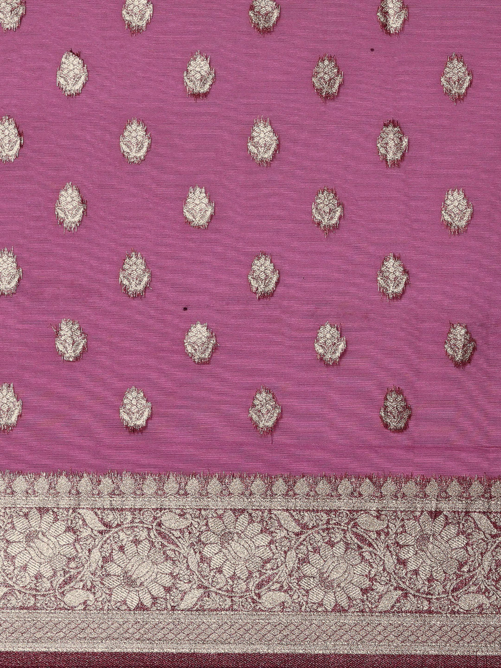 Saree Mall Magenta Ethnic Motifs Zari Organza Banarasi Saree | Grocsy
