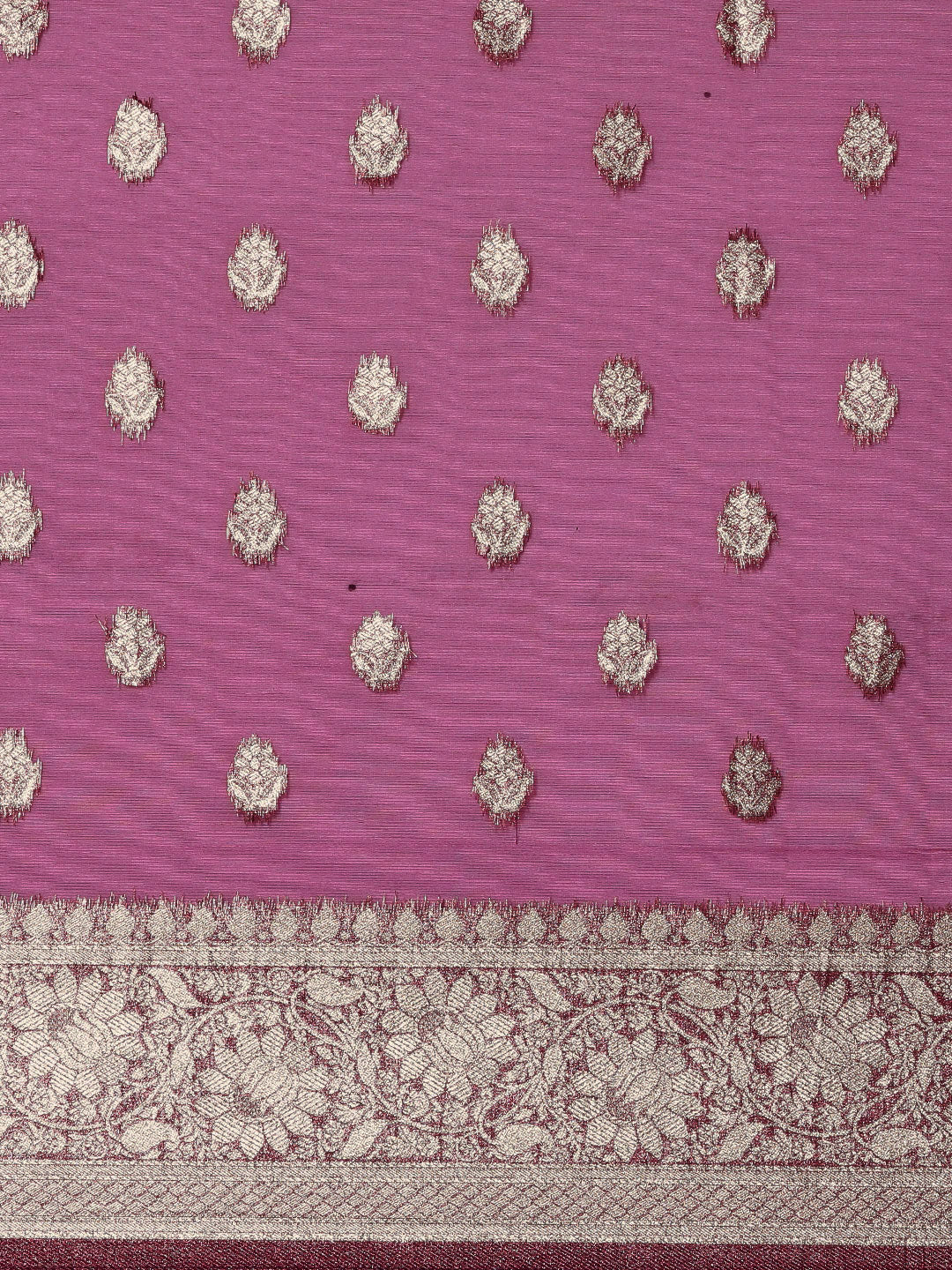 Saree Mall Magenta Ethnic Motifs Zari Organza Banarasi Saree | Grocsy