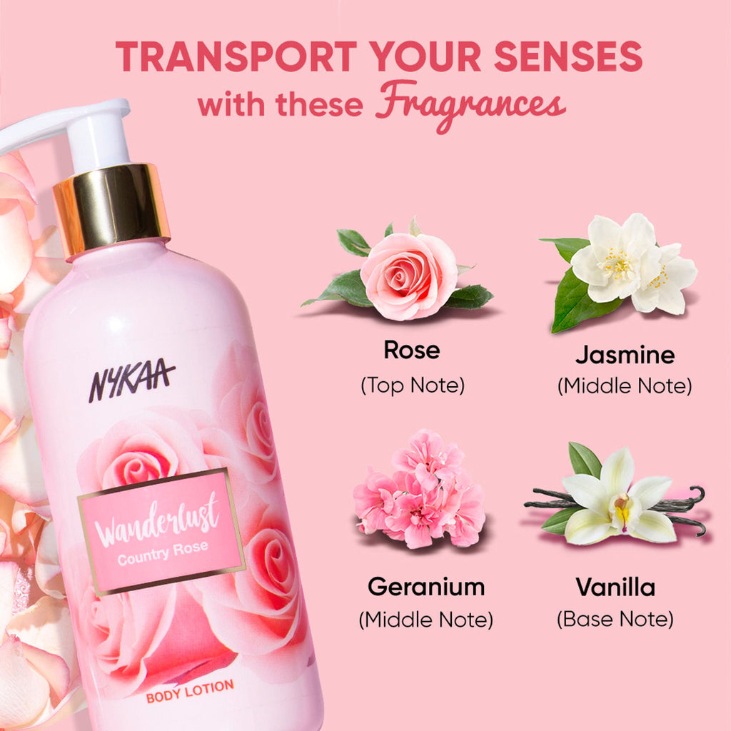 Wanderlust Moisturizing Body Lotion - Country Rose | Grocsy