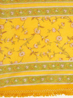 HERE&NOW Women Yellow Floral Printed Empire Kurta with Trousers & Dupatta | Grocsy