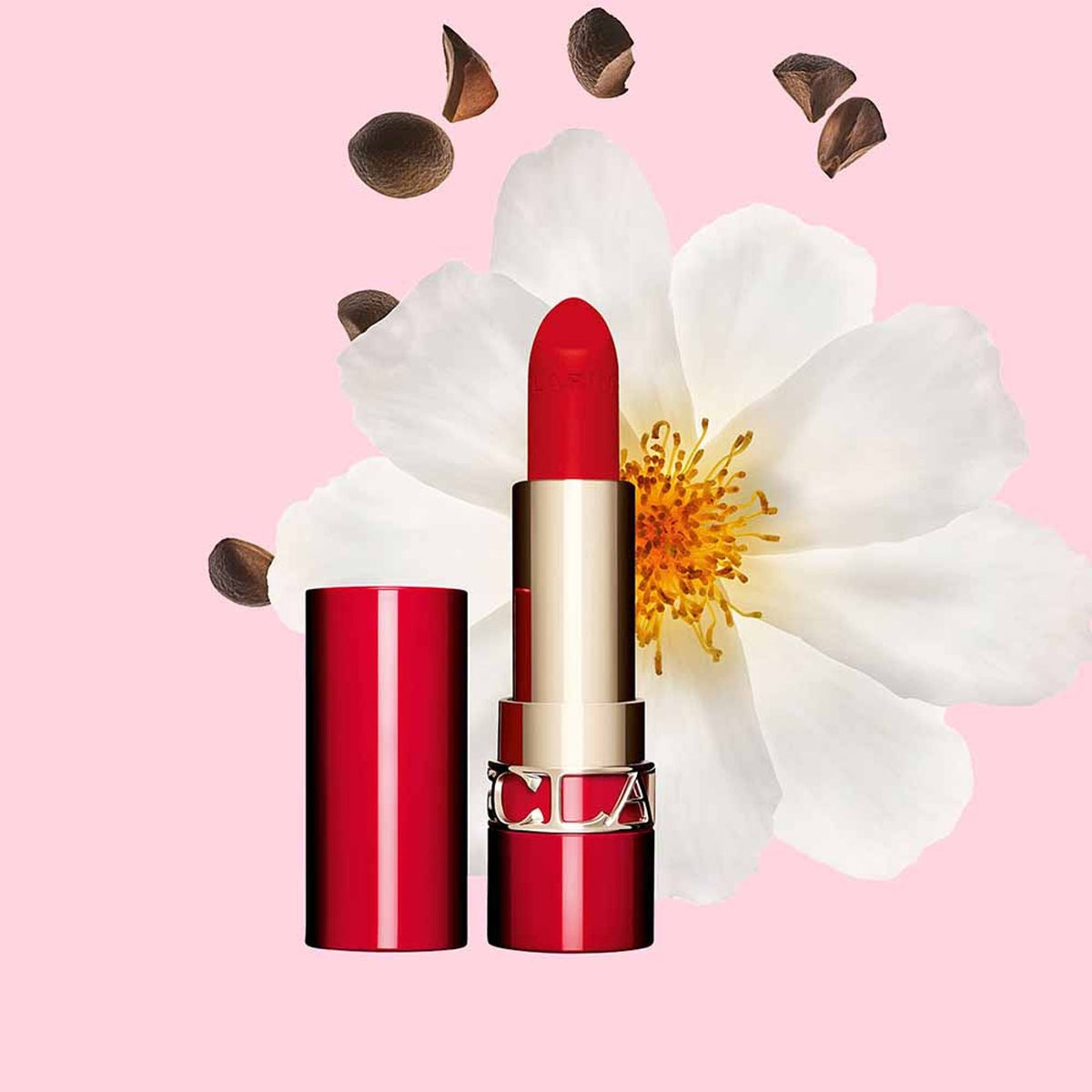 Clarins Joli Rouge Velvet Lipstick - 792V Poppy | Grocsy
