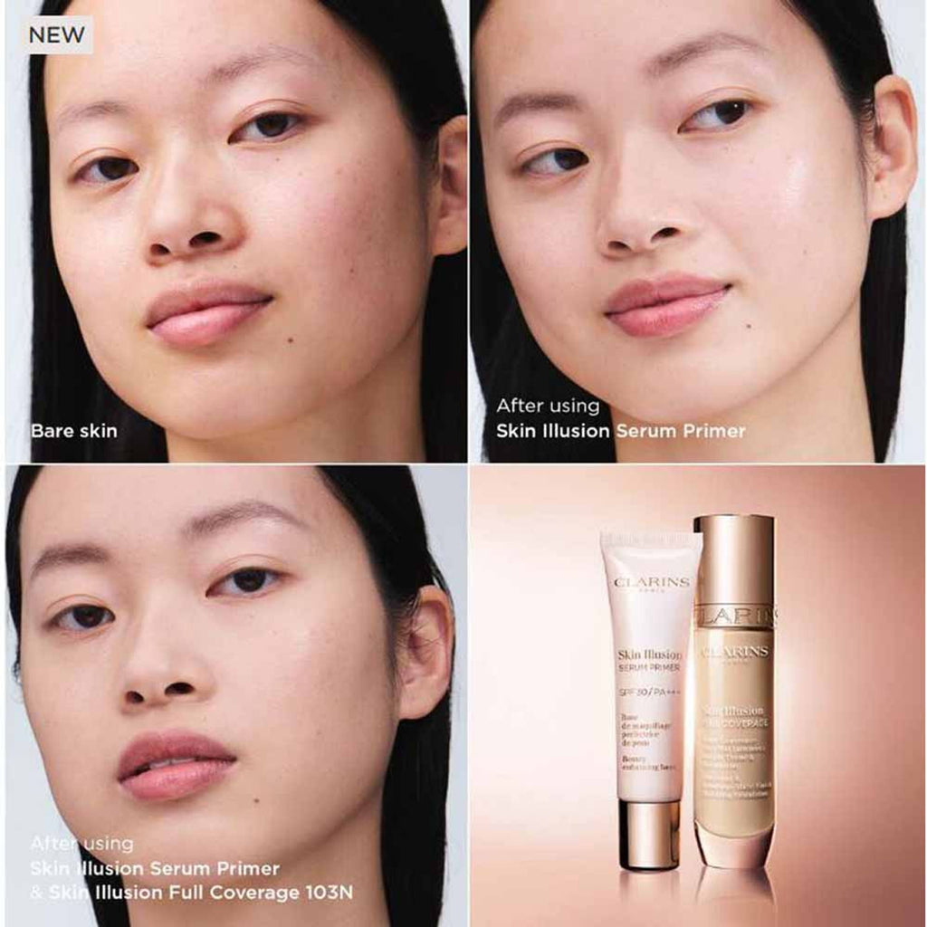 Clarins Skin Illusion Serum Face Primer SPF 30+++ - Transprent | Grocsy