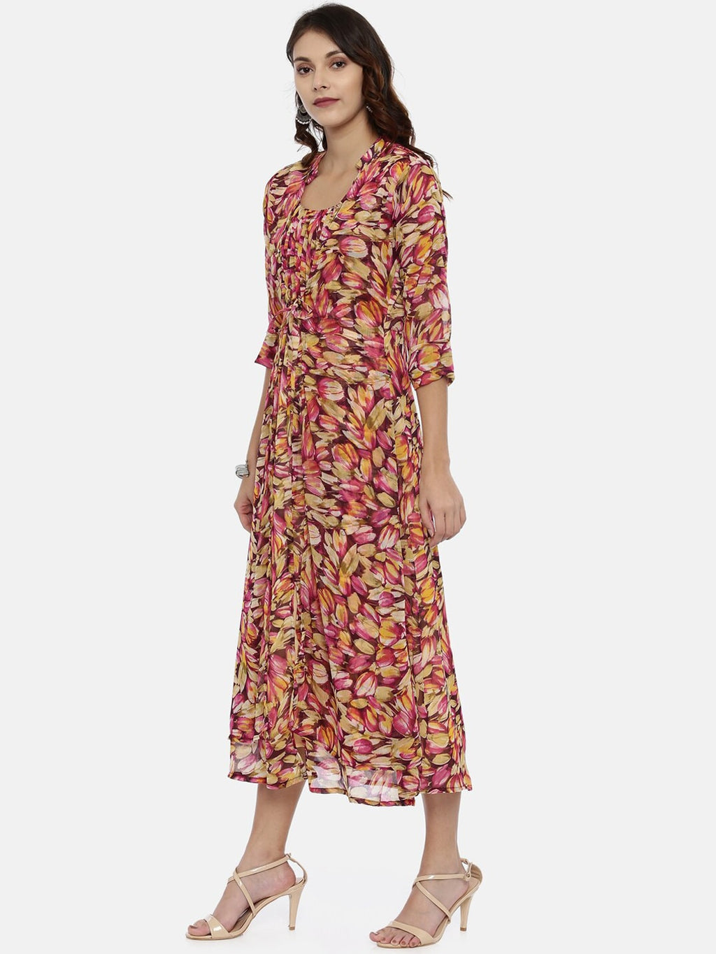 Souchii Multicoloured Printed A-Line Kurta | Grocsy