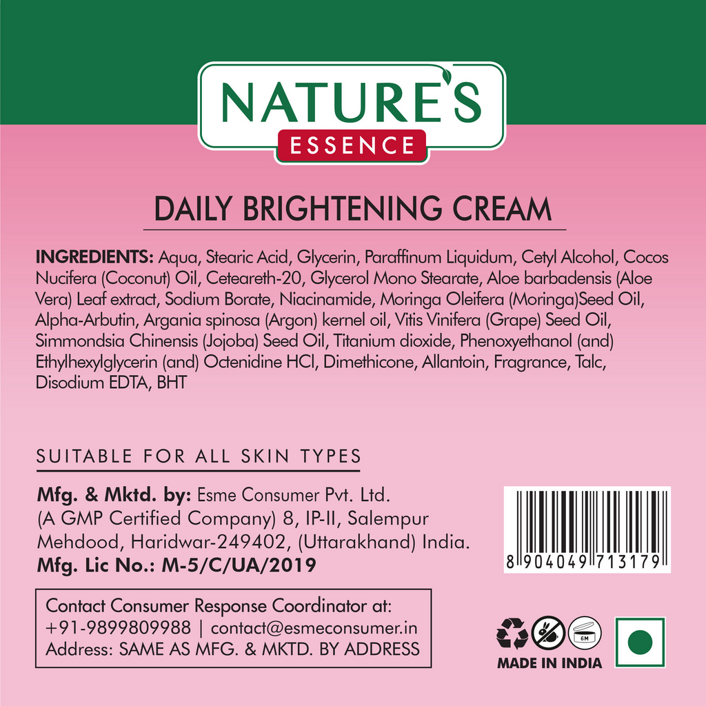 Nature's Essence Facialist Daily Brightening Cream | Grocsy