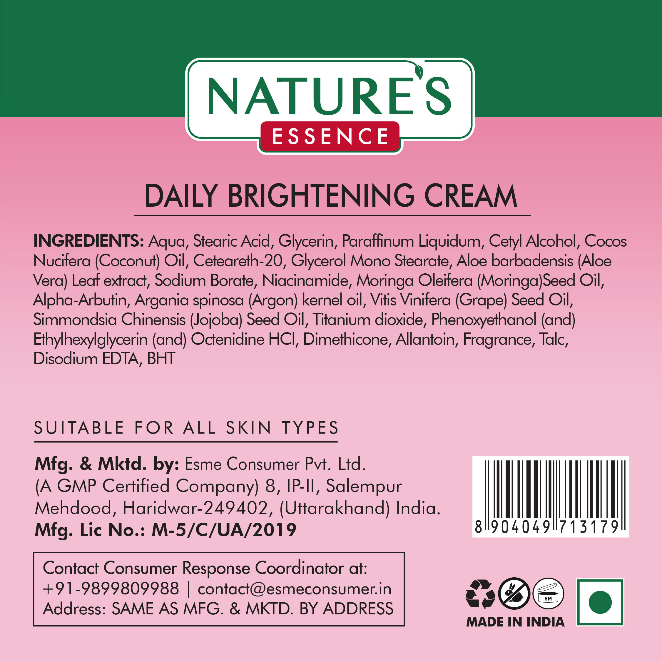 Nature's Essence Facialist Daily Brightening Cream | Grocsy