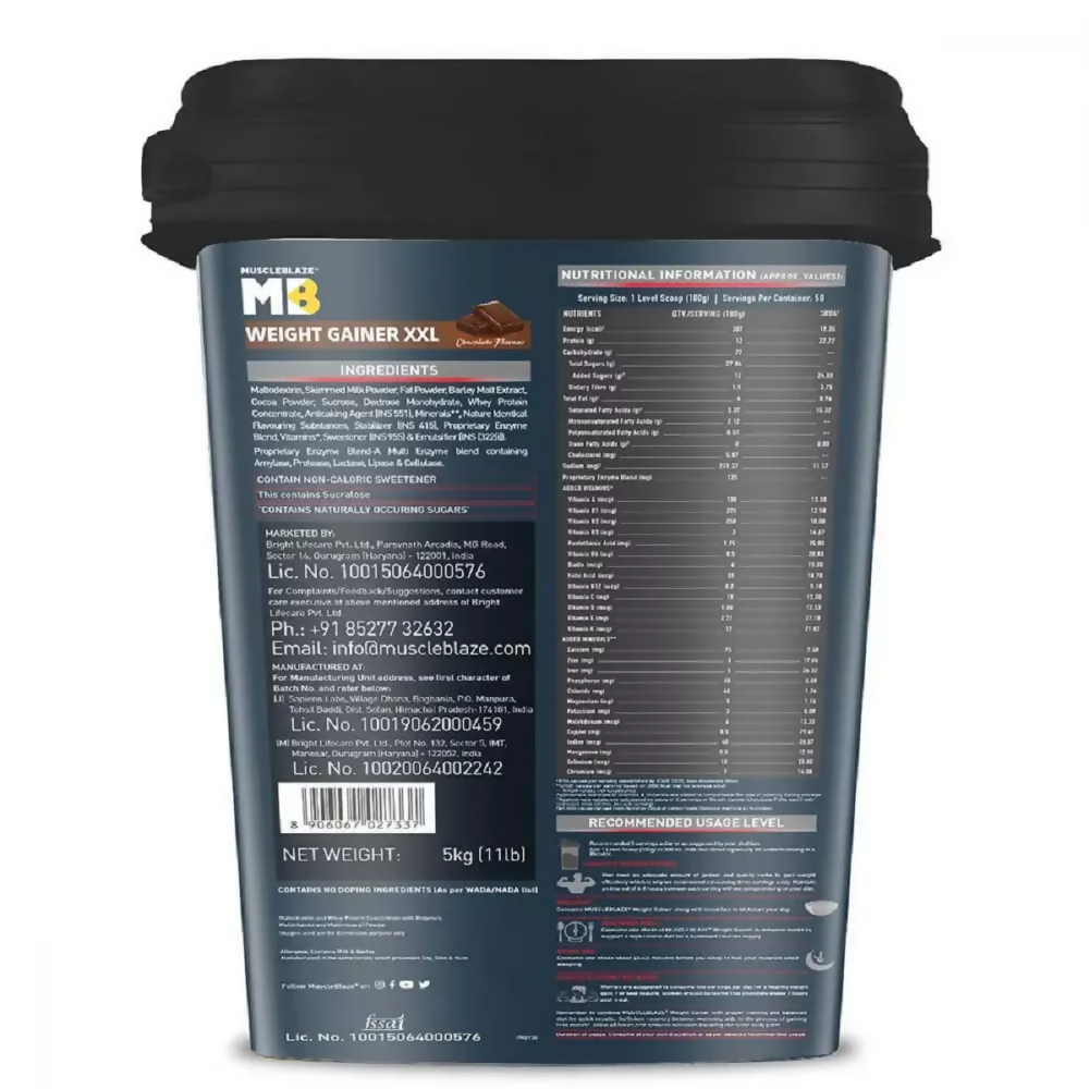 MuscleBlaze Weight Gainer Chocolate | Grocsy