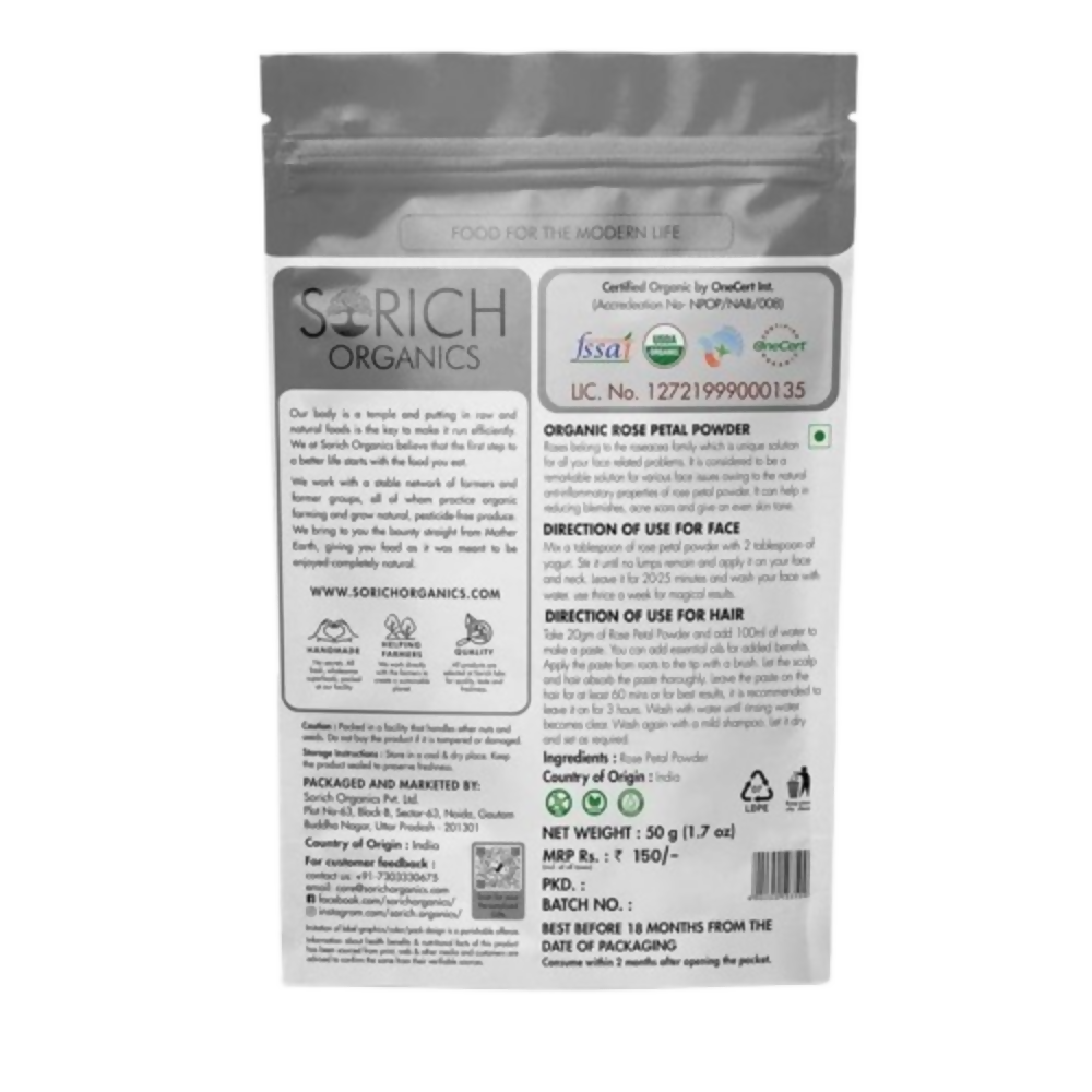 Sorich Organics Rose Petal Powder | Grocsy