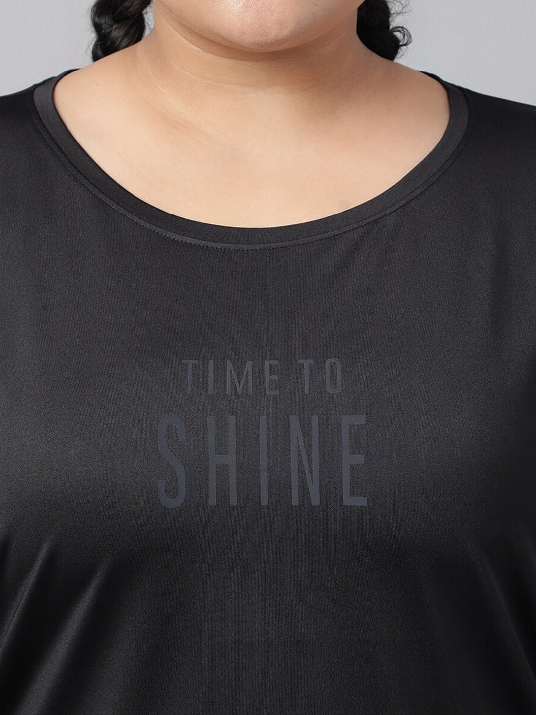 MKH Plus Size Typography Printed Dri-FIT Sports T-Shirt | Grocsy