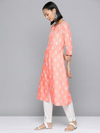 HERE&NOW Ethnic Motifs Printed A-Line Kurta | Grocsy