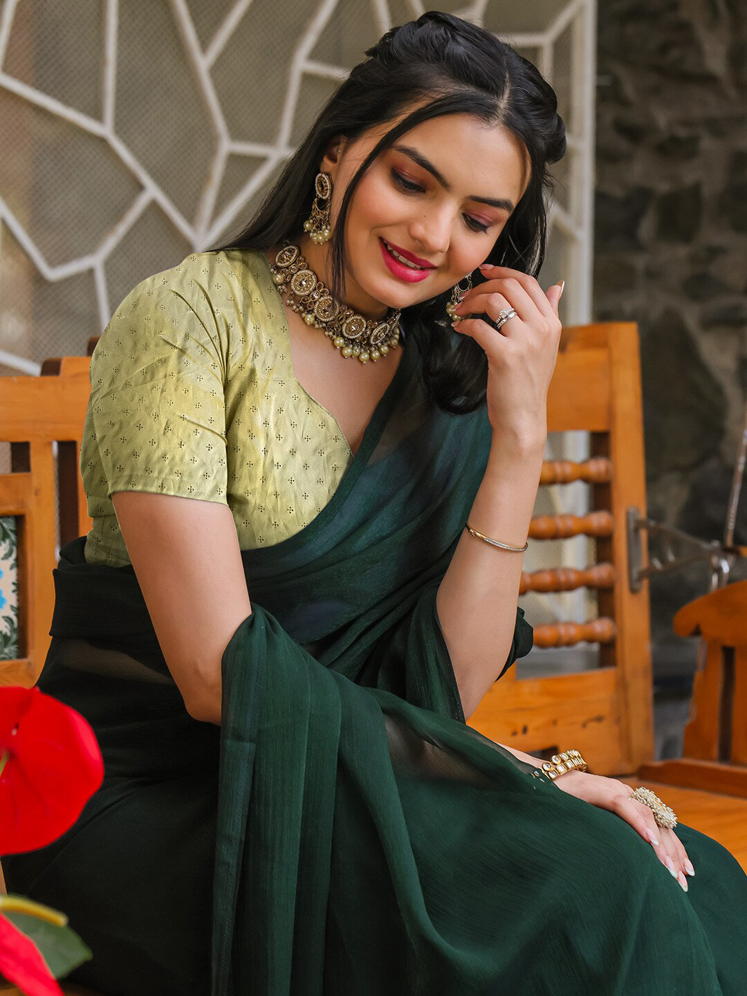 Tikhi Imli No Border Ready to Wear Saree | Grocsy