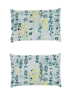 Story@home Arena Grey & Blue Floral Printed 180 TC Bedsheet & Pillow Covers | Grocsy
