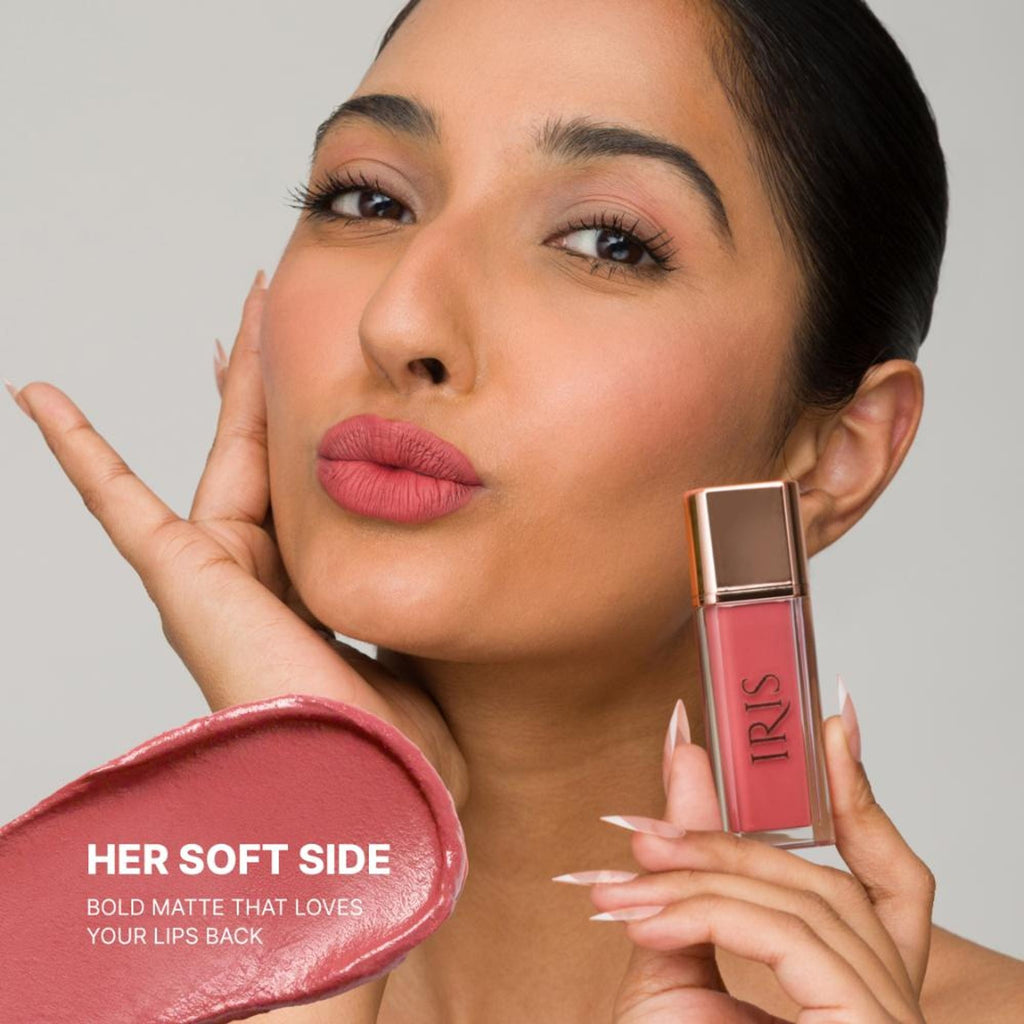 IRIS COSMETICS Matte Made Her Do It Liquid Lipstick - Soft Coral Pink | Grocsy