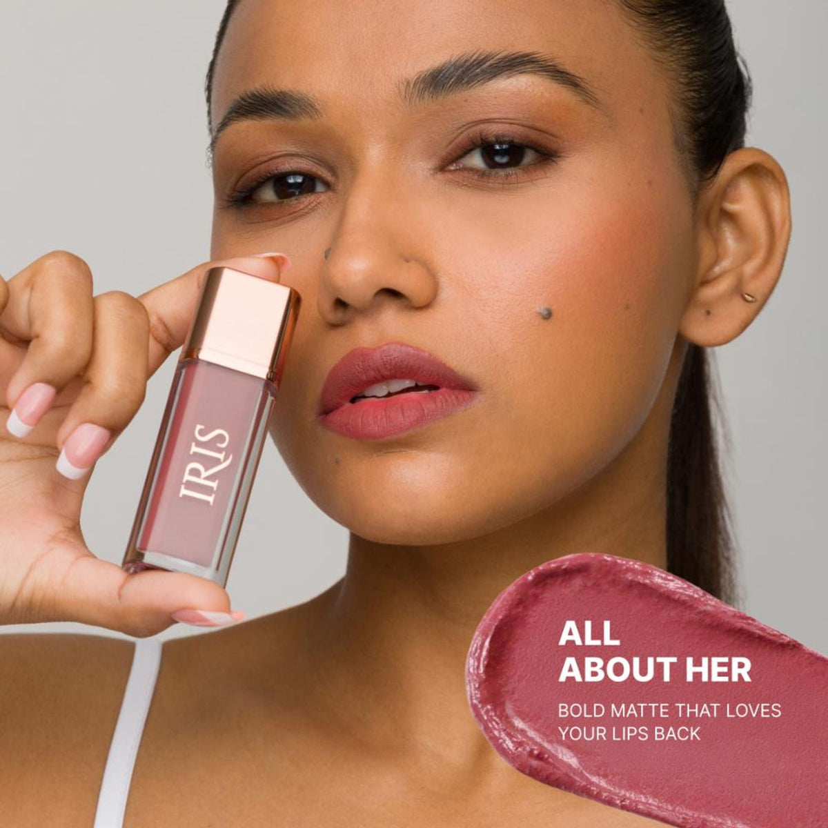 IRIS COSMETICS Matte Made Her Do It Liquid Lipstick - Mauve Pink | Grocsy