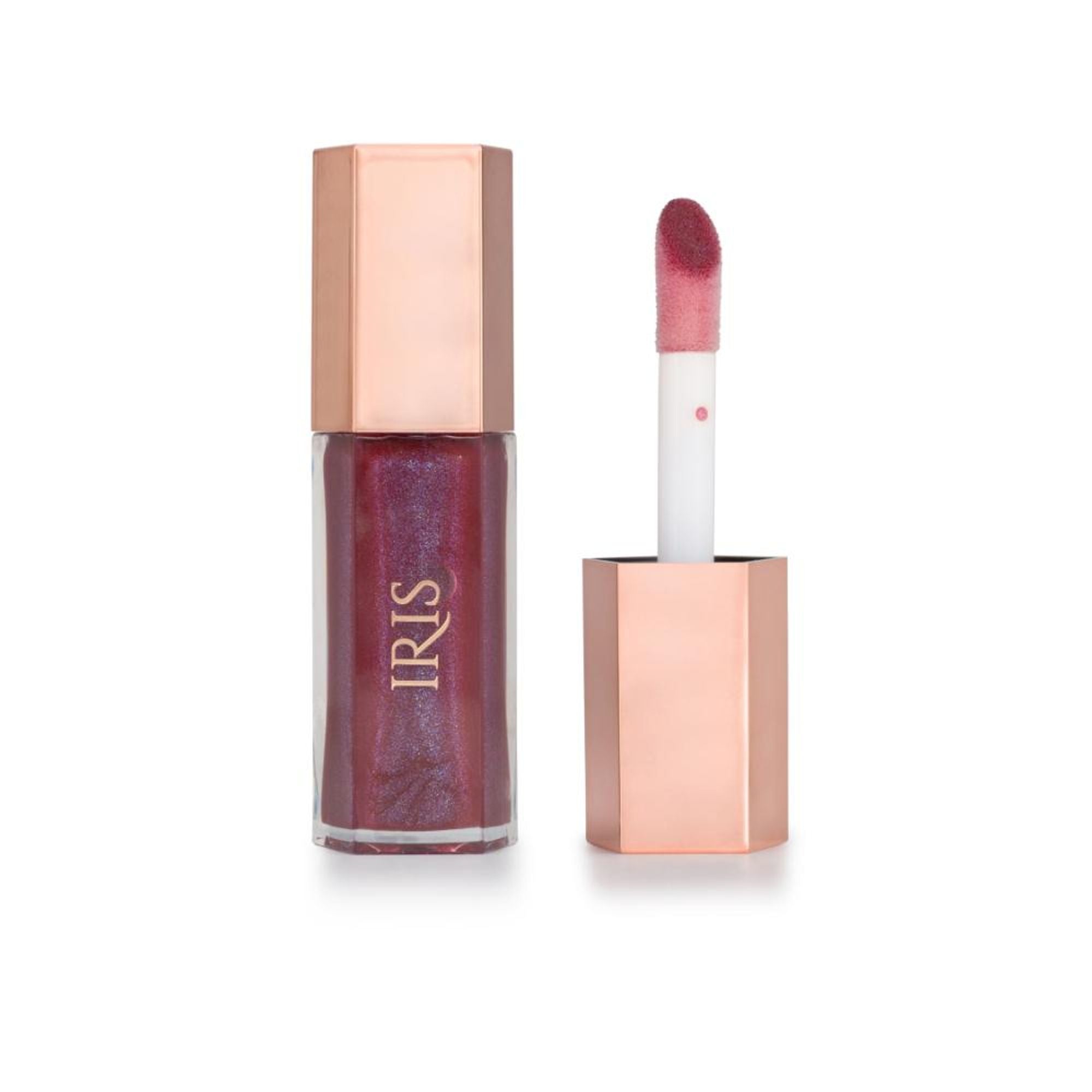 IRIS COSMETICS Talk Glossy To Me! Shimmer Lip Gloss - Deep Plum With Subtle Blue | Grocsy