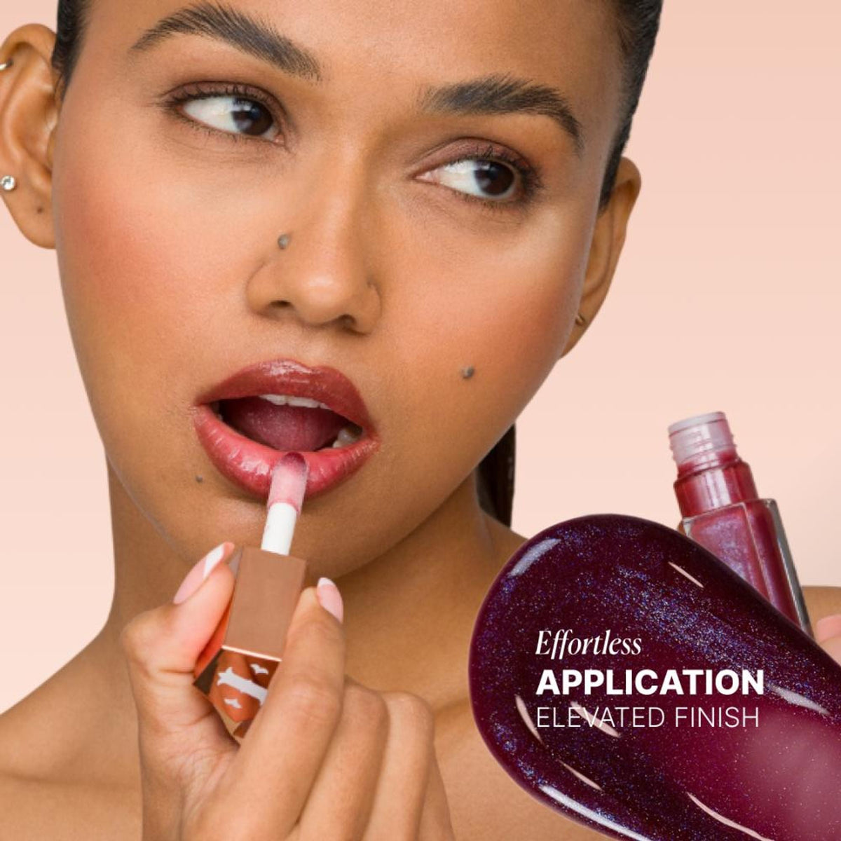IRIS COSMETICS Talk Glossy To Me! Shimmer Lip Gloss - Deep Plum With Subtle Blue | Grocsy