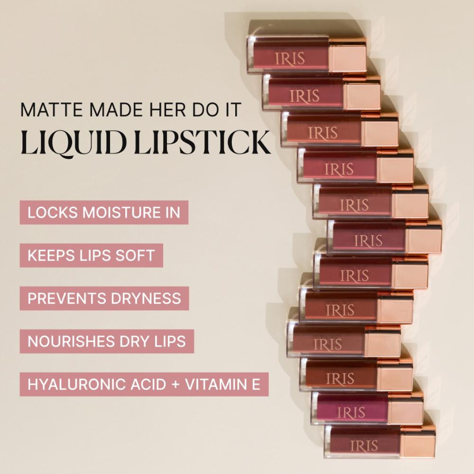 IRIS COSMETICS Matte Made Her Do It Liquid Lipstick - Chocolate Brown | Grocsy