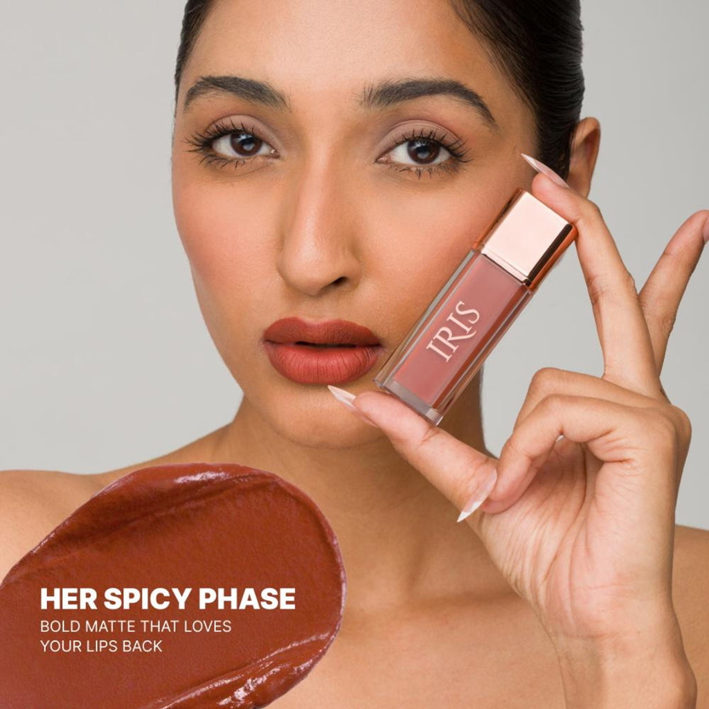 IRIS COSMETICS Matte Made Her Do It Liquid Lipstick - Rusty Brown | Grocsy