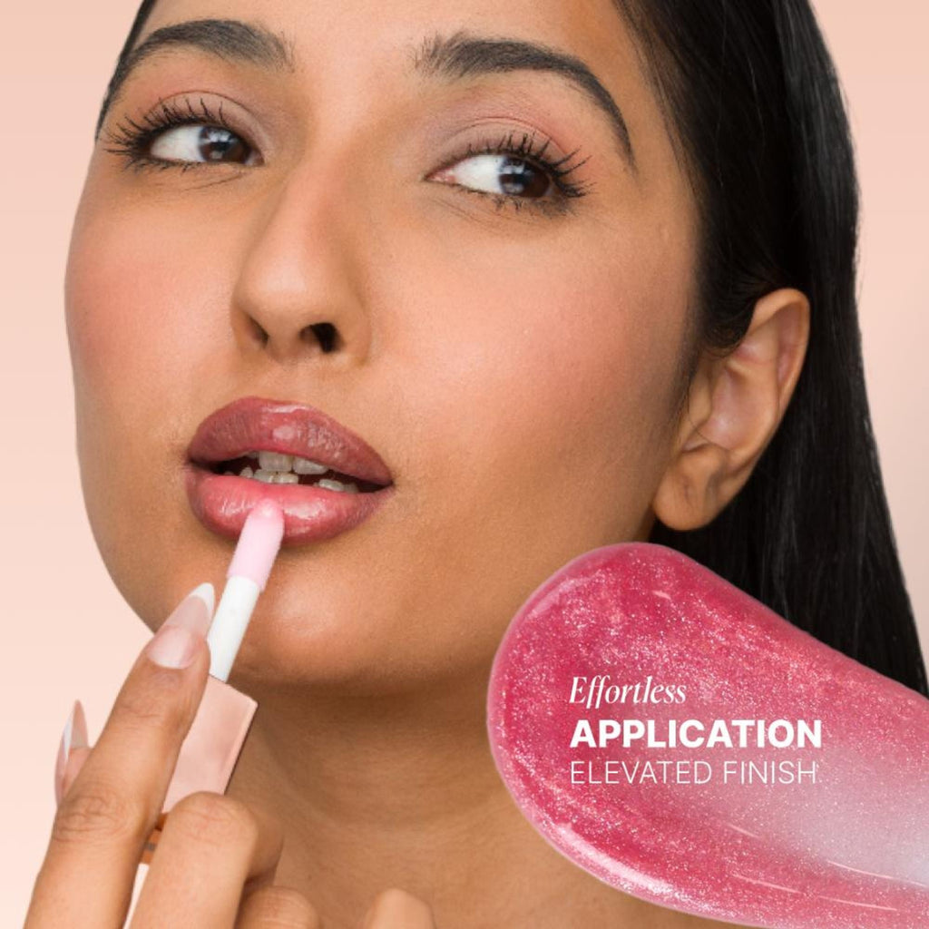 IRIS COSMETICS Talk Glossy To Me! Shimmer Lip Gloss - Light Pink With Iridescent Shimmer | Grocsy