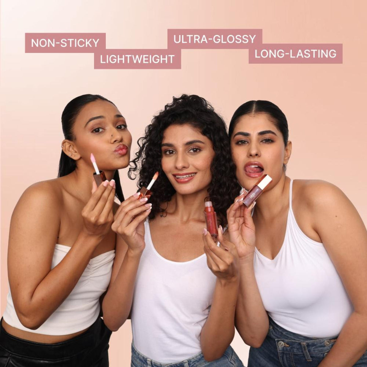 IRIS COSMETICS Talk Glossy To Me! Shimmer Lip Gloss - Brown With Pink - Purple | Grocsy