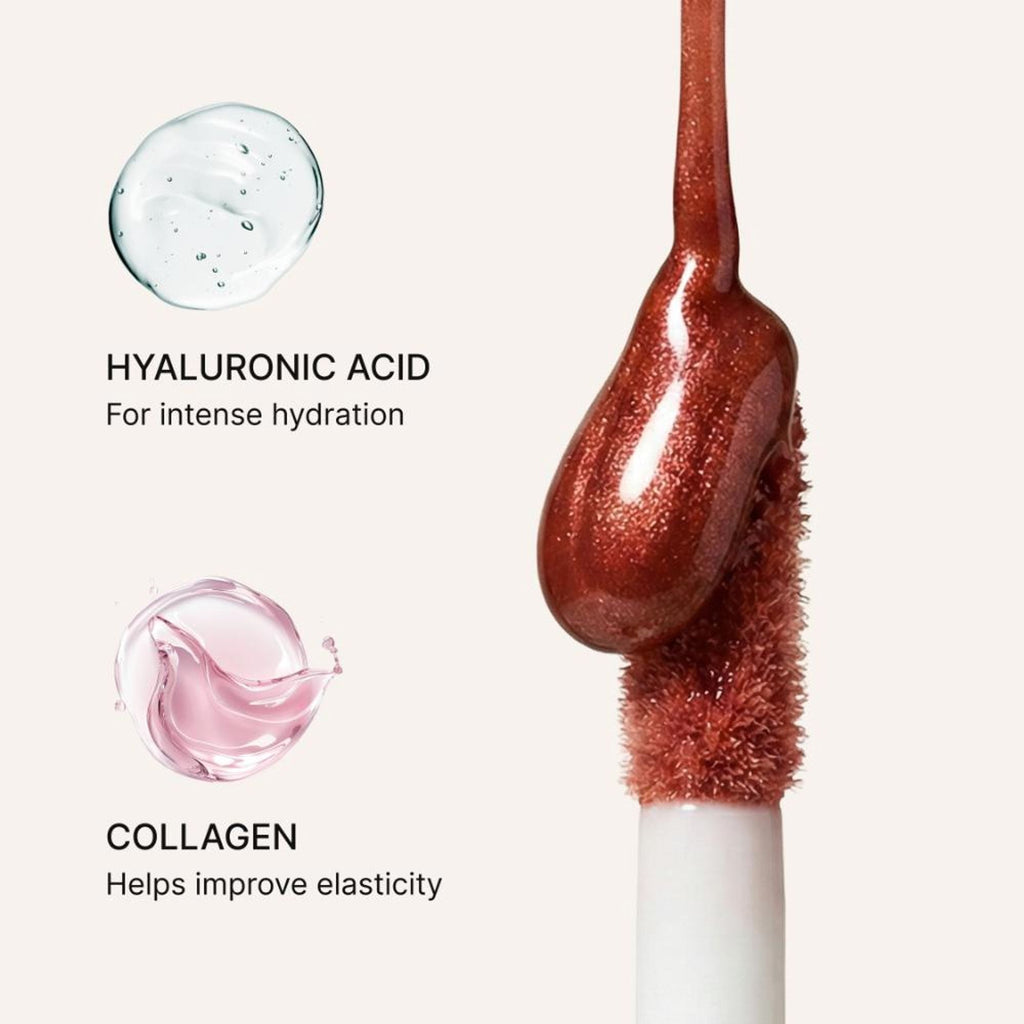 IRIS COSMETICS Talk Glossy To Me! Shimmer Lip Gloss - Brown With Pink - Purple | Grocsy