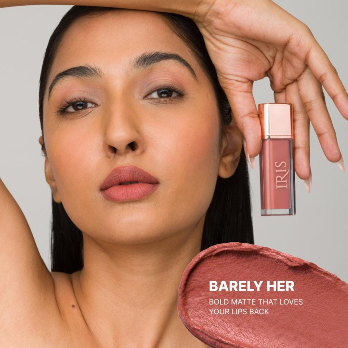 IRIS COSMETICS Matte Made Her Do It Liquid Lipstick - Warm Rosewood Nude | Grocsy