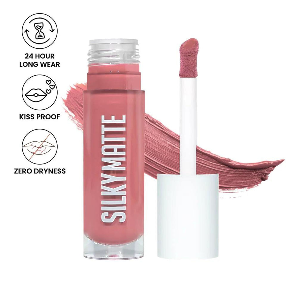 Shopaarel Silky Matte Gloss Liquid Lipstick - Stone-01 | Grocsy