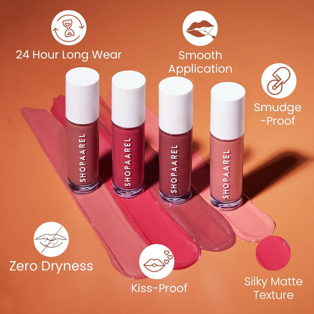 Shopaarel Silky Matte Gloss Liquid Lipstick - Bliss-13 | Grocsy