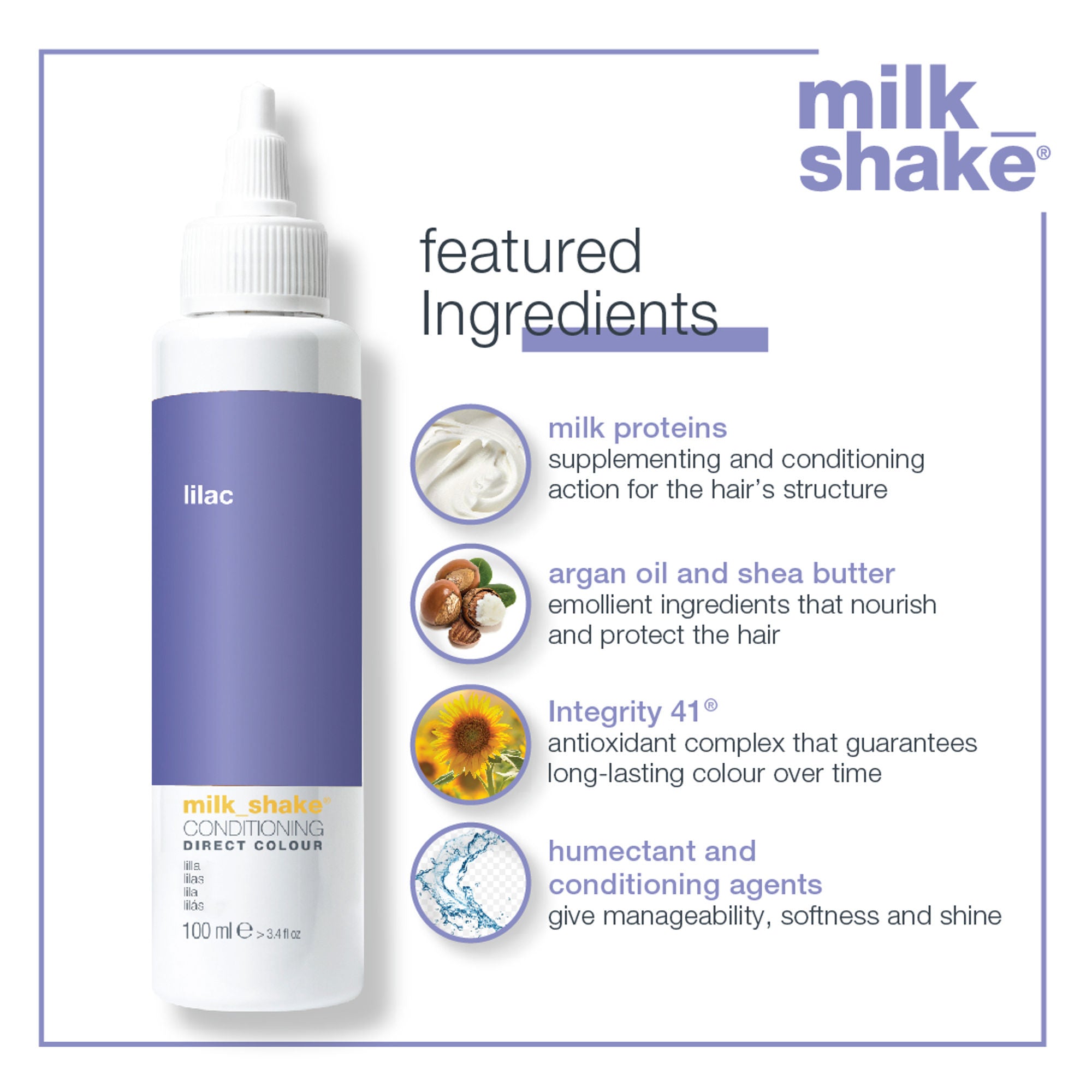 Milkshake Ammonia Free Conditioning Direct Color - Lilac | Grocsy