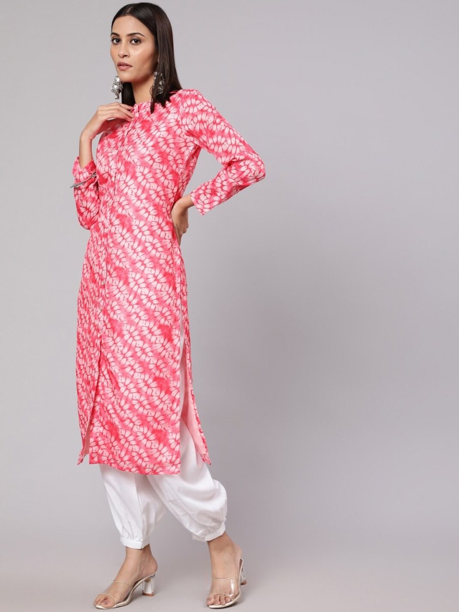 Aks Floral Printed Straight Kurta | Grocsy