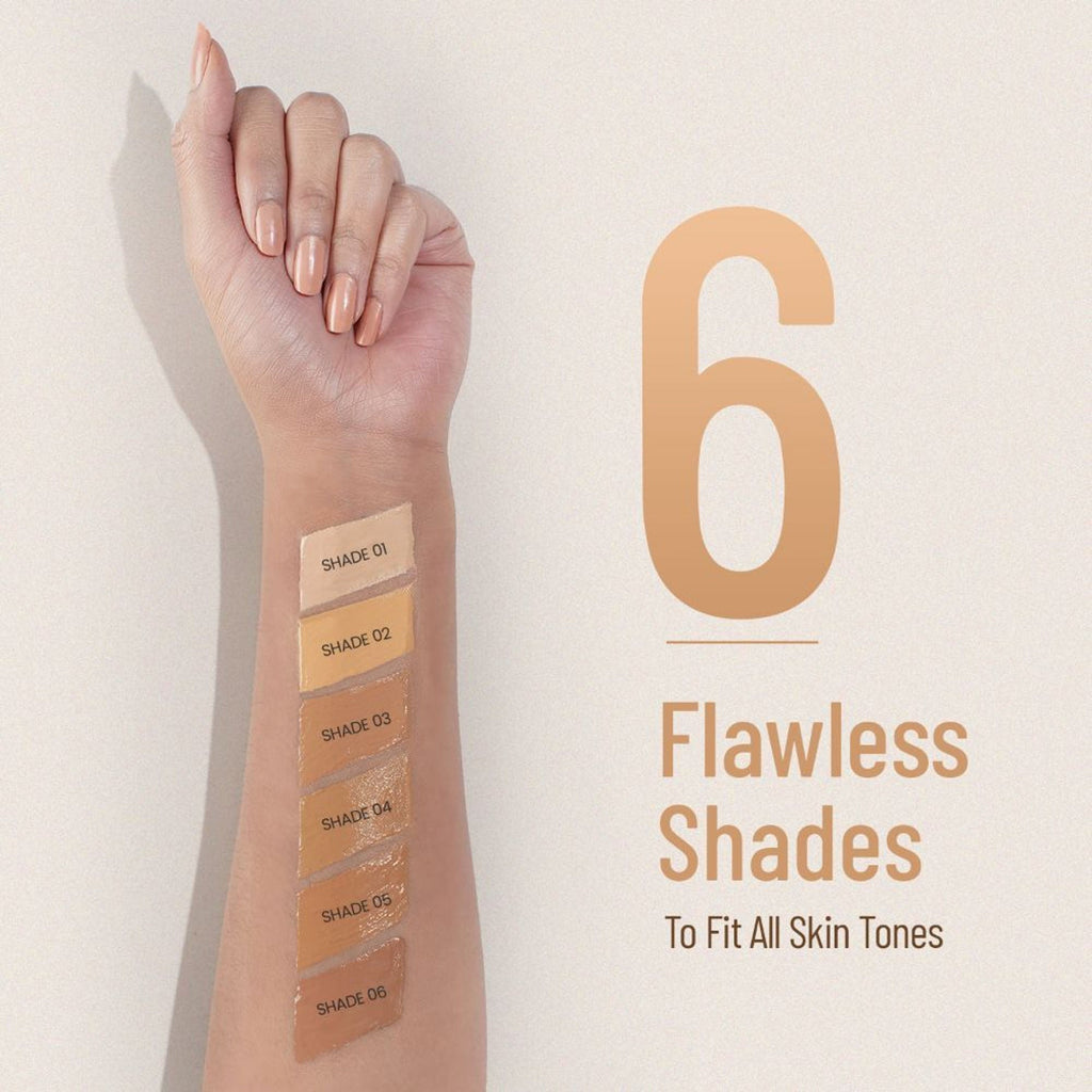 Swiss Beauty Airbrush Finish Full Coverage Foundation - 1 Shell White | Grocsy