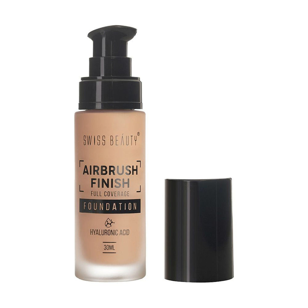 Swiss Beauty Airbrush Finish Full Coverage Foundation - 6 Warm Sun | Grocsy
