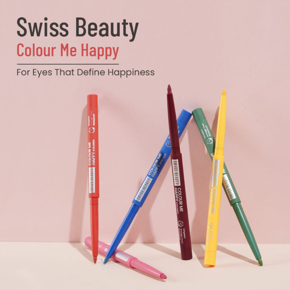 Swiss Beauty Colour Me Happy Eyeliner - Rose Camellia | Grocsy