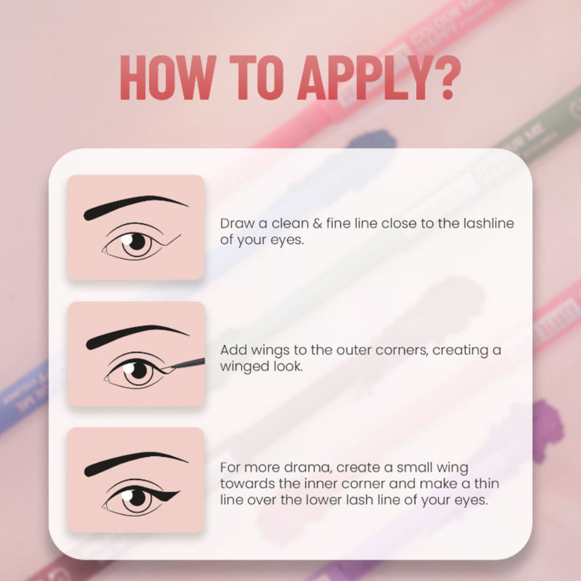 Swiss Beauty Colour Me Happy Eyeliner - Rose Camellia | Grocsy