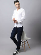 Even Apparels White Pure Cotton Embroided Men's Kurta | Grocsy