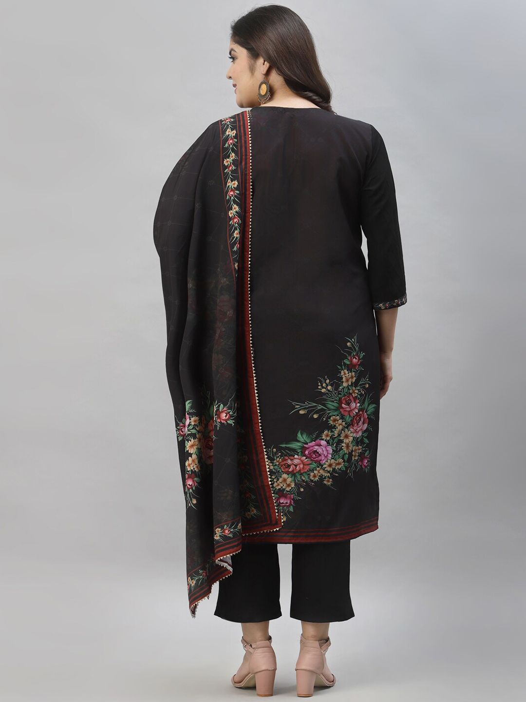 Sztori Floral Printed Regular Kurta With Palazzos & Dupatta | Grocsy