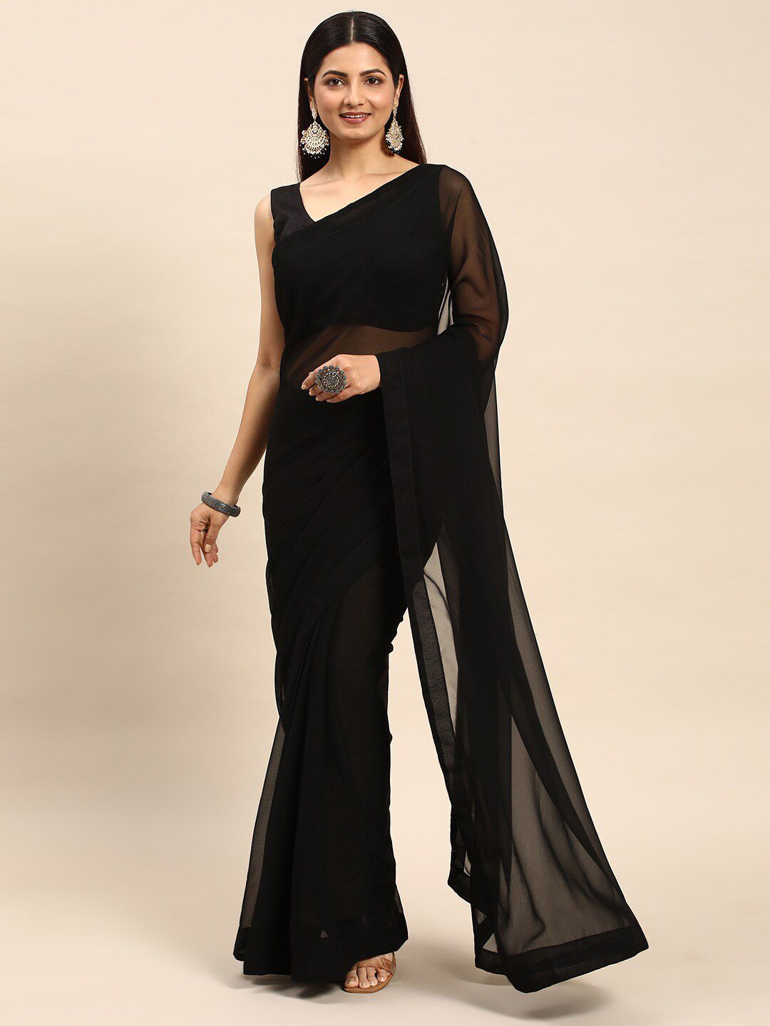 kasee Poly Georgette Saree | Grocsy