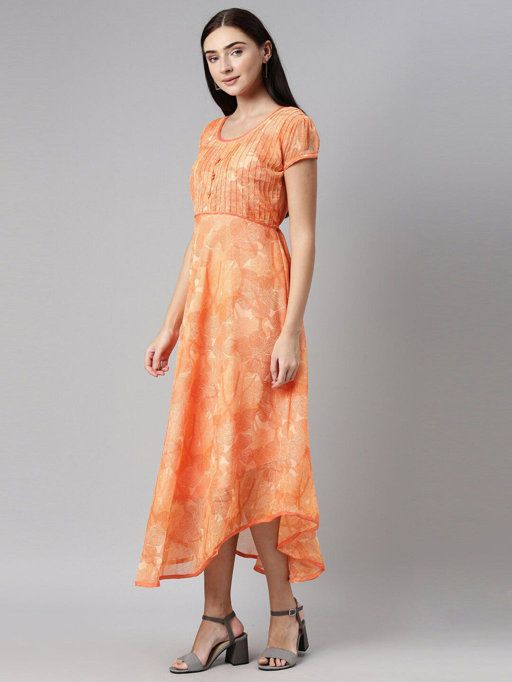 Souchii Chiffon Midi Dress | Grocsy