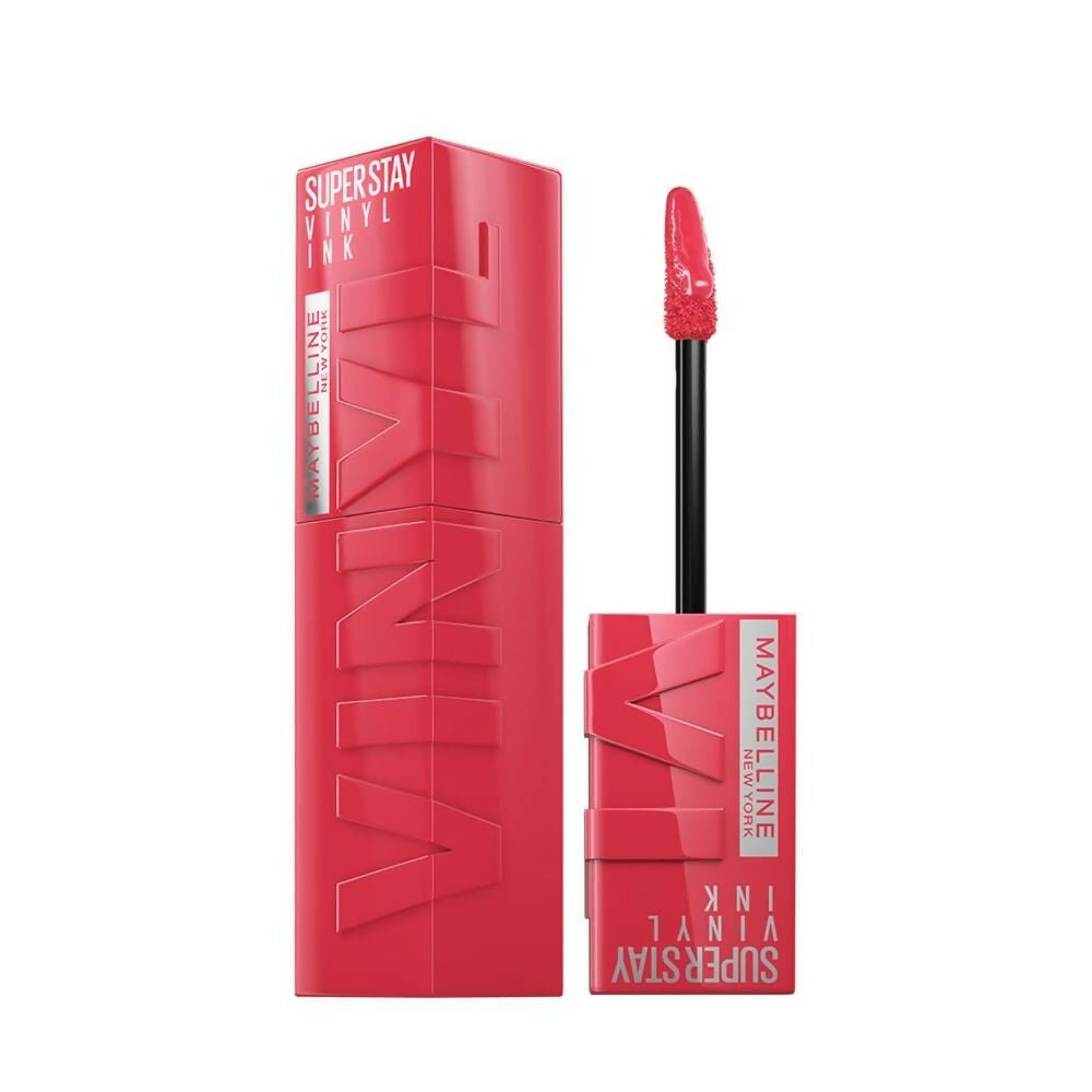 Maybelline New York Super Stay Vinyl Ink Liquid Lipstick, Instant Shine Lasts Up To 16H - Tempting | Grocsy