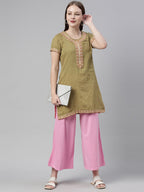 Souchii Women Pink Knitted Palazzos | Grocsy