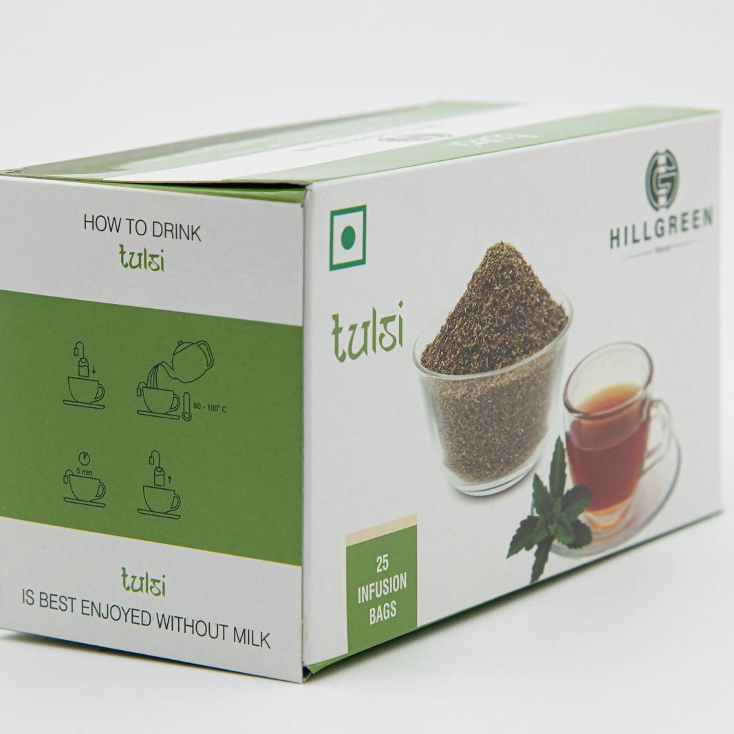 Hillgreen Natural Tulsi Tea Bags | Grocsy